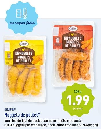Promotions Nuggets de poulet - Delifin - Valide de 23/04/2019 à 27/04/2019 chez Aldi