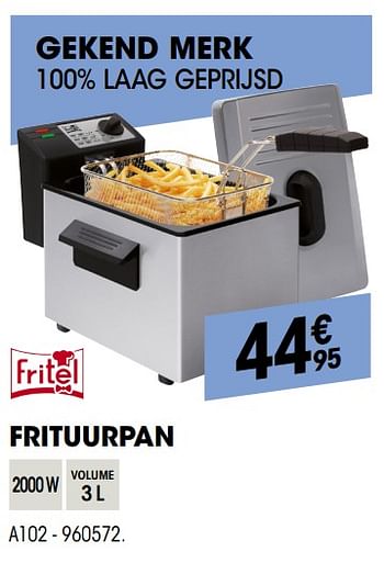 Promoties Fritel frituurpan 3l a102 - Fritel - Geldig van 25/04/2019 tot 15/05/2019 bij Electro Depot