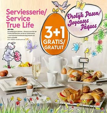 Promoties Serviesserie- service true life servies - Huismerk - Blokker - Geldig van 17/04/2019 tot 30/04/2019 bij Blokker
