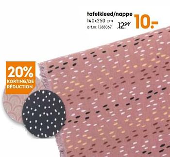 Promoties Tafelkleed-nappe - Huismerk - Blokker - Geldig van 17/04/2019 tot 30/04/2019 bij Blokker