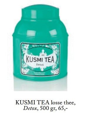 Promoties Losse thee,detox - Kusmi Tea - Geldig van 26/02/2019 tot 01/07/2019 bij De Bijenkorf