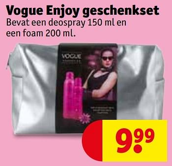 Promoties Vogue enjoy geschenkset - Vogue - Geldig van 23/04/2019 tot 28/04/2019 bij Kruidvat