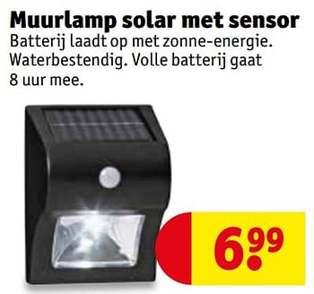 Deskundige tellen Groenteboer Huismerk - Kruidvat Muurlamp solar met sensor - Promotie bij Kruidvat