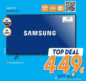 Promoties Samsung uhd tv ue49nu7100 - Samsung - Geldig van 25/04/2019 tot 26/05/2019 bij Krefel