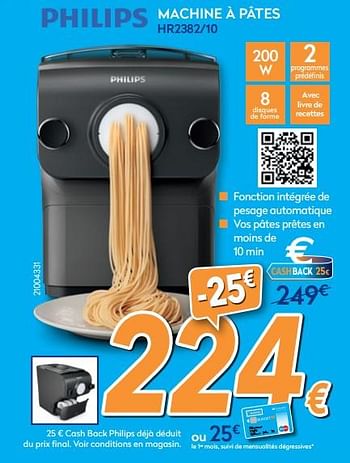 Promotions Philips machine à pâtes hr2382-10 - Philips - Valide de 25/04/2019 à 26/05/2019 chez Krefel