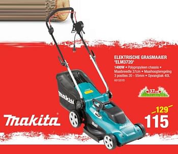 Promoties Makita elektrische grasmaaier elm3720 - Makita - Geldig van 18/04/2019 tot 28/04/2019 bij HandyHome