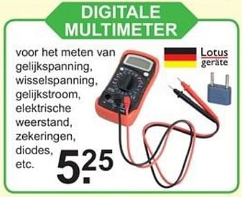 Promoties Digitale multimeter - Lotus Geräte - Geldig van 22/04/2019 tot 11/05/2019 bij Van Cranenbroek