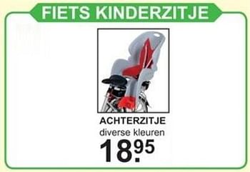 Promoties Fiets kinderzitje achterzitje - Huismerk - Van Cranenbroek - Geldig van 22/04/2019 tot 11/05/2019 bij Van Cranenbroek