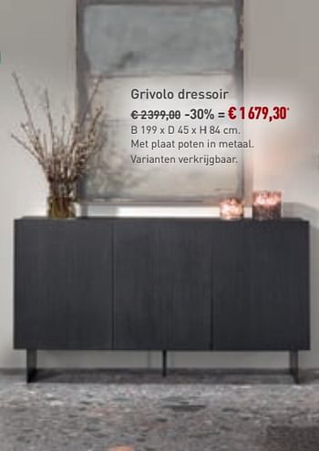 Promotions Grivolo dressoir - Bristol - Valide de 28/04/2019 à 25/05/2019 chez Overstock