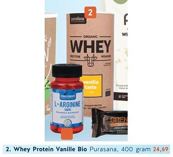 Promoties Whey protein vanille bio purasana - Purasana - Geldig van 21/04/2019 tot 19/05/2019 bij Holland & Barret