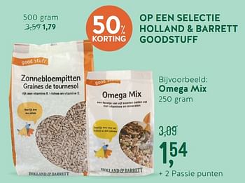 Promoties Op een selectie holland + barrett goodstuff omega mix - Huismerk - Holland & Barrett - Geldig van 21/04/2019 tot 19/05/2019 bij Holland & Barret