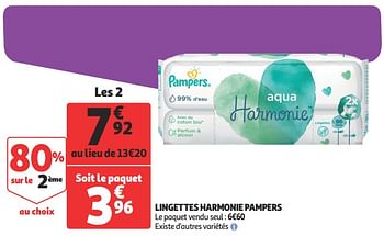 Promo Lingettes Harmonie Pampers chez Auchan