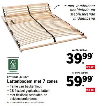 Promoties Lattenbodem met 7 zones - Livarno Living - Geldig van 29/04/2019 tot 04/05/2019 bij Lidl