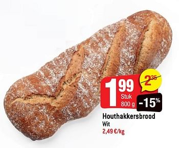 Promoties Houthakkersbrood wit - Huismerk - Smatch - Geldig van 24/04/2019 tot 30/04/2019 bij Smatch