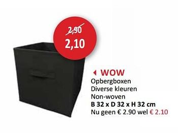 Promoties Wow opbergboxen - Huismerk - Weba - Geldig van 25/04/2019 tot 23/05/2019 bij Weba