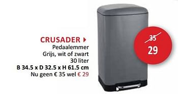Promoties Crusader pedaalemmer - Huismerk - Weba - Geldig van 25/04/2019 tot 23/05/2019 bij Weba