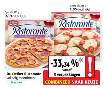 Promoties Dr. oetker ristorante volledig assortiment - Dr. Oetker - Geldig van 24/04/2019 tot 07/05/2019 bij Colruyt