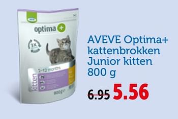 Promoties Aveve optima+ kattenbrokken junior kitten - Huismerk - Aveve - Geldig van 08/05/2019 tot 19/05/2019 bij Aveve