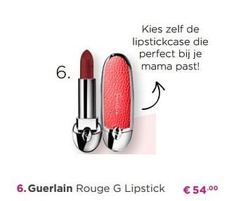 Promoties Guerlain rouge g lipstick - Guerlain - Geldig van 22/04/2019 tot 12/05/2019 bij ICI PARIS XL