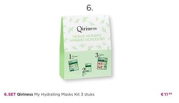 Promoties Set qiriness my hydrating masks kit 3 stuks - Qiriness - Geldig van 22/04/2019 tot 12/05/2019 bij ICI PARIS XL