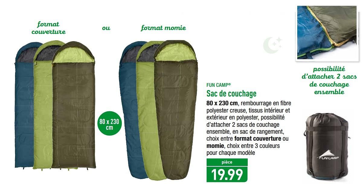 Fun Camp Sac de couchage En promotion chez Aldi