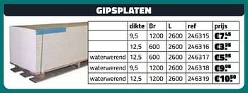 Promoties Gipsplaten - Huismerk - Bouwcenter Frans Vlaeminck - Geldig van 01/05/2019 tot 31/05/2019 bij Bouwcenter Frans Vlaeminck