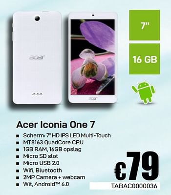 Promotions Acer iconia one 7 - Acer - Valide de 08/04/2019 à 07/05/2019 chez Compudeals