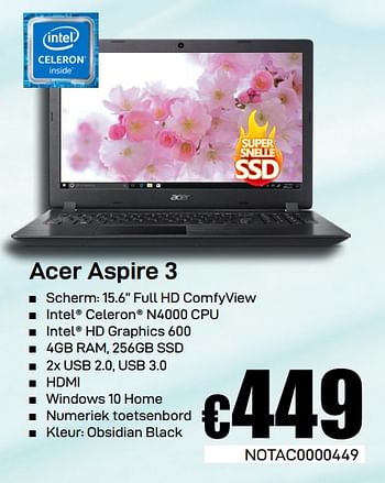 Promotions Acer aspire 3 - Acer - Valide de 08/04/2019 à 07/05/2019 chez Compudeals