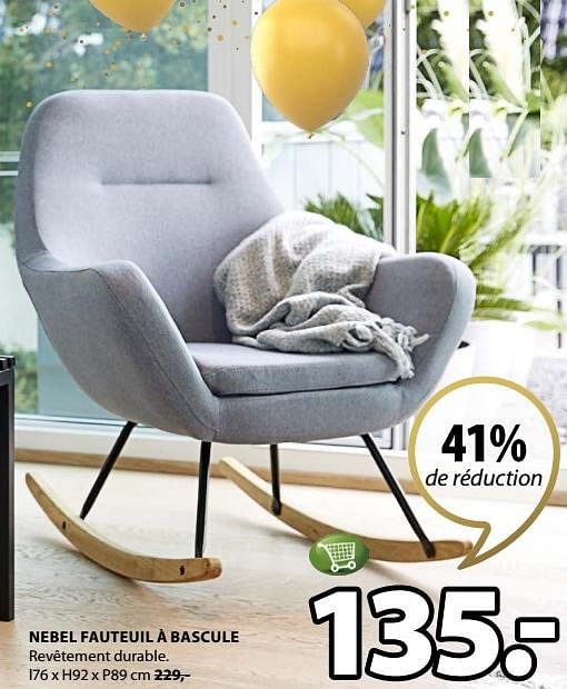 Produit Maison Jysk Nebel fauteuil bascule En promotion chez