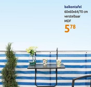 Huismerk - Balkontafel - Promotie bij Action