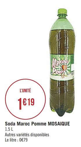 Promoties Soda maroc pomme mosaique - Mosaique - Geldig van 30/04/2019 tot 26/05/2019 bij Géant Casino