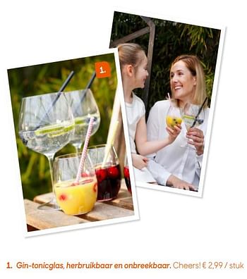 Promoties Gin-tonicglas - Huismerk - Ava - Geldig van 30/04/2019 tot 02/07/2019 bij Ava