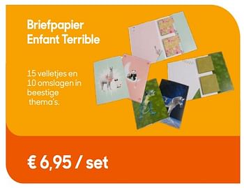 Promoties Briefpapier enfant terrible - Enfant Terrible - Geldig van 30/04/2019 tot 02/07/2019 bij Ava