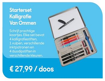Promoties Starterset kalligrafie van ommen - Van Ommen - Geldig van 30/04/2019 tot 02/07/2019 bij Ava