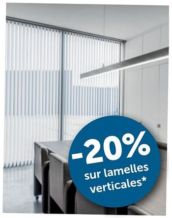 Promotions -20% sur lamelles verticales - Produit maison - Zelfbouwmarkt - Valide de 30/04/2019 à 27/05/2019 chez Zelfbouwmarkt