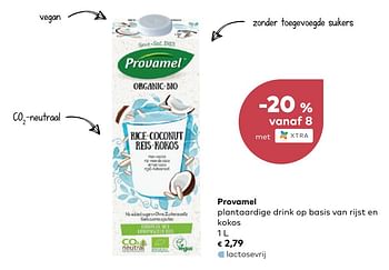 Promoties Provamel plantaardige drink op basis van rijst en kokos - Provamel - Geldig van 01/05/2019 tot 04/06/2019 bij Bioplanet