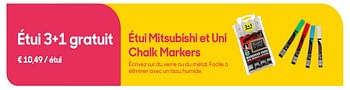 Promoties Étui mitsubishi et uni chalk markers - Mitsubishi - Geldig van 30/04/2019 tot 02/07/2019 bij Ava