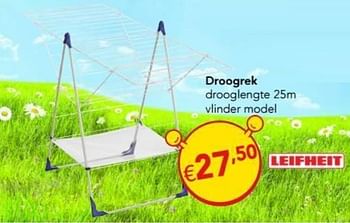 Promoties Droogrek drooglengte - Leifheit - Geldig van 29/04/2019 tot 25/05/2019 bij Happyland