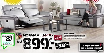 Promotions Model corsica - Produit maison - Seats and Sofas - Valide de 13/05/2019 à 19/05/2019 chez Seats and Sofas
