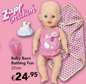 Promoties Baby born bathing fun - Zapf creation - Geldig van 29/04/2019 tot 25/05/2019 bij Happyland
