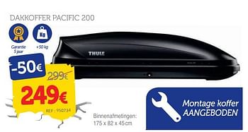 Promoties Dakkoffer pacific 200 - Thule - Geldig van 06/05/2019 tot 10/06/2019 bij Auto 5