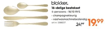Promoties 16-delige bestekset - Huismerk - Blokker - Geldig van 02/05/2019 tot 14/05/2019 bij Blokker