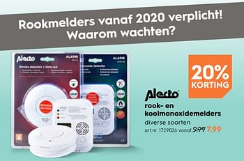 Promoties Alecto rook- en koolmonoxidemelders - Alecto - Geldig van 02/05/2019 tot 14/05/2019 bij Blokker