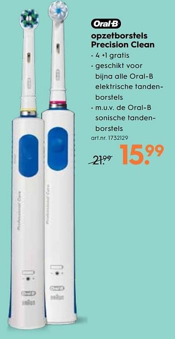 Promoties Oral-b opzetborstels precision clean - Oral-B - Geldig van 02/05/2019 tot 14/05/2019 bij Blokker