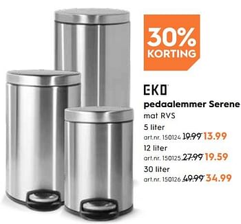 Promoties Pedaalemmer serene - Eko - Geldig van 02/05/2019 tot 14/05/2019 bij Blokker