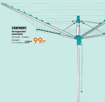 Promoties Droogmolen linomatic - Leifheit - Geldig van 02/05/2019 tot 14/05/2019 bij Blokker