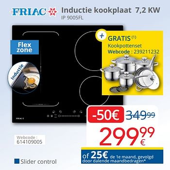Promoties Friac inductie kookplaat ip 9005fl - Friac - Geldig van 01/05/2019 tot 31/05/2019 bij Eldi