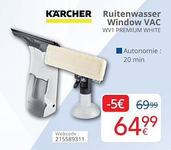 Promoties Kärcher ruitenwasser window vac wv1 premium white - Kärcher - Geldig van 01/05/2019 tot 31/05/2019 bij Eldi