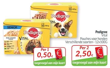 Promoties Pedigree vital pouches voor honden - Pedigree - Geldig van 01/05/2019 tot 31/05/2019 bij Intermarche