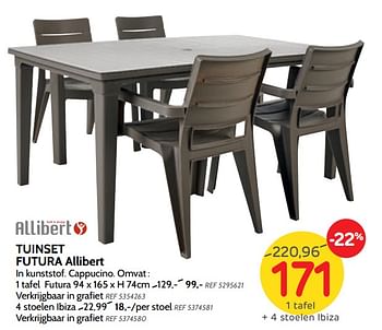 Promoties Tuinset futura allibert - Allibert - Geldig van 08/05/2019 tot 27/05/2019 bij BricoPlanit